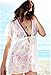 MG Collection® White Drawstring Waist Openwork Fashion Beach Swimsuit Cover-Up