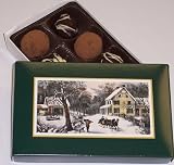 Scott's Cakes Cocoa Covered Dark and Dark Chocolate Truffles 1/2 Pound Homestead Box