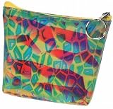 3D Lenticular Coin Pruse - Pavia, with YKK Zipper, 3D MOVING COLLAGE, RED, GREEN