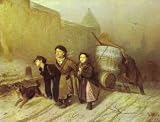 Perov, Vasily - Troika. Apprentice Workmen Carrying Water. Hand Painted Reproduction Oil on canvas