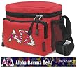 Alpha Gamma Delta Lunch Box Cooler Bag Insulated Red Alpha Gamma - Top Quality Unique Lunchbox or Red Cushioned Travel Bag OFFICIAL NCAA MERCHANDISE