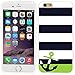 iPhone 6 Case, iphone 6 4.7 case,iphone6 case ,ChiChiC full Protective unique Stylish Case slim flexible durable Soft TPU Cases Cover for iPhone 6 4.7 inch,geometric Navy blue white stripe green Anchor