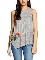 Mamatayoe Top Comillas (Blanco / Azul)