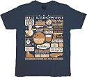 Big Lebowski Quote Mashup Navy T-shirt Tee