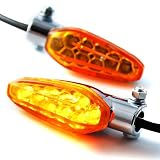 2 x 9 Amber LED Turn Signals Light Indicators For Yamaha V Star XVS XVS950 XV1900... by Astra Security