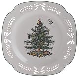 Spode Christmas Tree Signature Pierced Square Plate