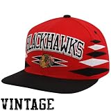 Mitchell & Ness Chicago Blackhawks Red-Black Retro Diamond Snapback Adjustable Hat