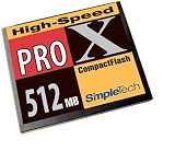 SimpleTech STI-PRO/512 ProX High-Speed 512MB CompactFlash Card