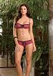2Pc Head Over Heels Mesh Underwire Bra And Panty Set With Satin Rose Trim