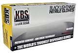 KBS Workgear Black Lightning Gloves - Box (50 Pairs) - Large