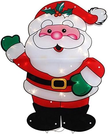 Lighted Santa Claus Holiday Yard Decoration