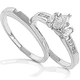 1/2ctw Marquise Diamond Wedding Ring Setin 14k White Gold (HI/I1)