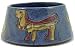 64 Oz. MARA COLLECTION Stoneware X-LARGE PUPPY DOG Pet FEEDING Or WATER Dish BOWL Abstract Dogs BLUE