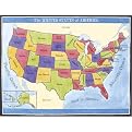 Map of the U.S. Wall Mural
