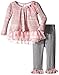 Bonnie Baby Baby Girls' Knit Hi Low Mesh Ruffles Legging Set