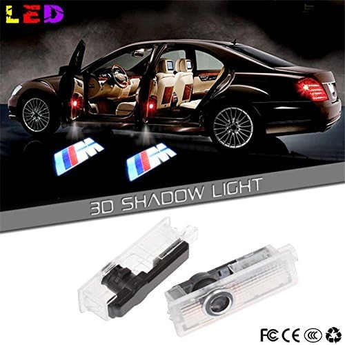 CAMOHO 2pcs Car LED Projector Door Lamp Ghost Shadow Welcome Light Laser Emblem Logo Kit for BMW Special Series 3 5 6 7 Z GT M3 with Stylus Dust Plug
