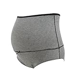 (ピジョン)pigeon 長～く使える マタニティ はらまき付きショーツ ボーダー(産前産後)(BK-ブラック、M-L)