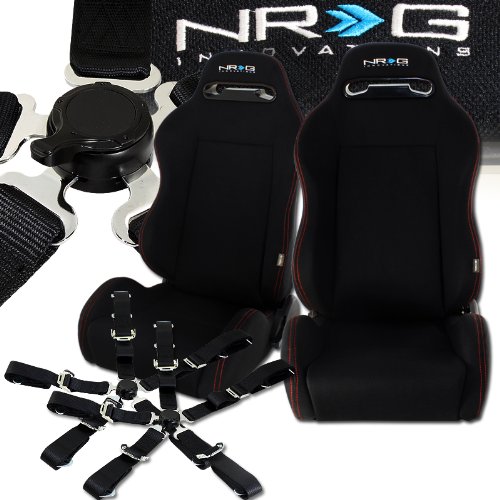 Where to buy Universal NRG Type R Style Black Cloth Reclinable Racing