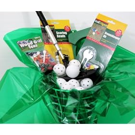 Deluxe Golfer’s Gift Basket with Travel Putter and More