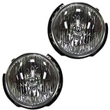 07 08 09 10 11 Jeep Wrangler Headlights Headlamps Head Lights Lamps Pair Set by Aftermarket