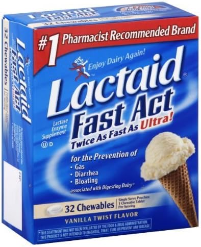 Lactaid Fast Act Lactose Enzyme Supplement, Vanilla Twist Flavor, Chewable Ta... by McNeil Nutritionals, LLC