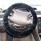 Travel Gear Bag New Sheepskin Fur Leather Steering Wheel Cover Available in 12 Colors