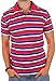 Enimay Men's Casual Short Sleeve 100% Quality Cotton Striped Polo Shirt Rugby Top