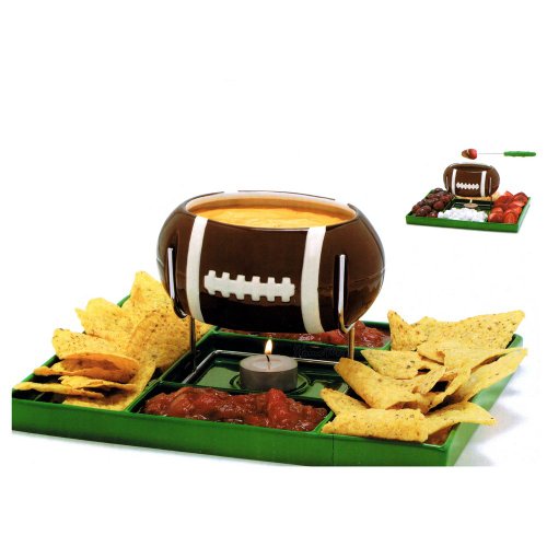 Trudeau Football, Nacho and Chocolate 8 Piece Fondue Set