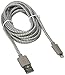 Xentris Wireless Charge/Sync Lightning to USB 6-Foot Durable Stylish Braided Cable - Beige 39-0668-05-XP