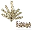 Club Pack of 72 Sparkling Champagne Tinsel Christmas Craft Picks 7"