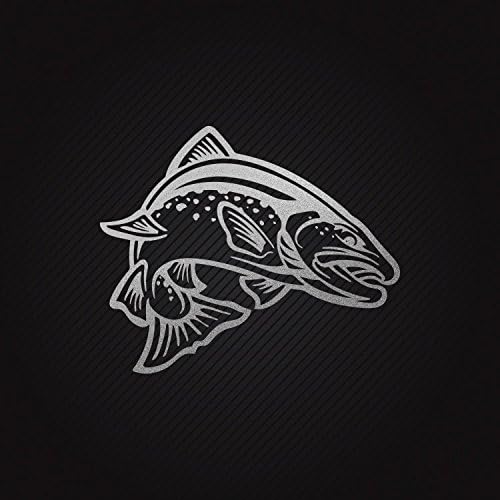 Stickers Decal Salmon Fish Permanent Sailboat Speciality Lasting Ska Matte_Silver (16 X 13.2 In)