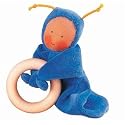 Käthe Kruse 74171 Rainbow Baby Blue Grabbing Ring Doll