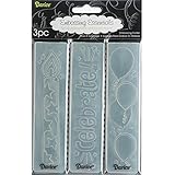 Darice 1217-79 Embossing Folder, Birthday Design, 3-Pack