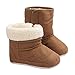 AMA(TM) Toddler Baby Girl Boy Snow Boots Soft Sole Crib Shoes Prewalker (6~12 Month, Coffee)