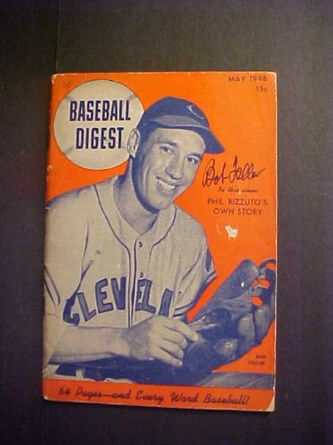 Bob Feller Cleveland Indians Autographed May 1946 Baseball Digest Magazine