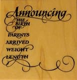 Baby Birth Announcement Stamp