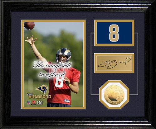 Highland Mint St. Louis Rams Sam Bradford Player Pride Desk Top Photo Mint