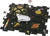 Multi-way space vehicle puzzle or jigsaw battery powered toy