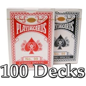 100 Decks of Casino Special No. 99 Plastic Coated Playing Cards by 