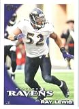 2010 Topps NFL Football Card # 160 Ray Lewis - Baltimore Ravens - NFL Trading Card in a Protective ScrewDown Case!