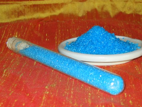 RAINBOW BLUE SUGAR in glass tube with cork - 70 Gr by Blessac