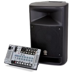 Yamaha STAGEPAS 250M Portable PA System 250 Watt Class D Power Amplifier, 10 Inch Passive Speaker