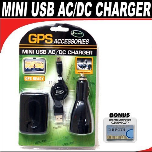 Mini USB AC/DC Charger For The Garmin eTrex Legend Cx, Legend HCx, Vista Cx. Vista HCx, Venture Cx GPS Systems
