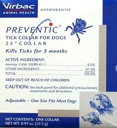 Virbac Preventic 25 inch Tick Collar for Dogs over 60 lbs