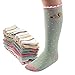 Deer Mum Girls Everyday Colorful Knee High Dress Socks(8 Pairs) (3y-6y)