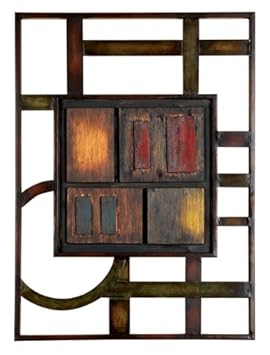 Beautiful Geometric Metal Wall Decor Sculpture 27"h 20"w