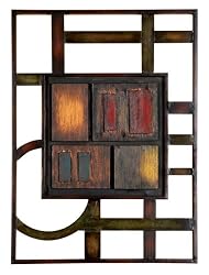 Beautiful Geometric Metal Wall Decor Sculpture 27"h, 20"w