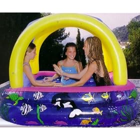 Children's Paddling Pool with Removable Sun Canopy