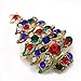 Soulbreezecollection Christmas Tree Brooch Pin Colorful Lights & Ornaments Christmas Jewelry