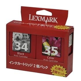 【クリックで詳細表示】Lexmark TPJPN01 34＋35 ブラック大容量＋カラー大容量カートリッジ 2個パック TPJPN01